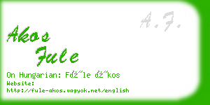 akos fule business card